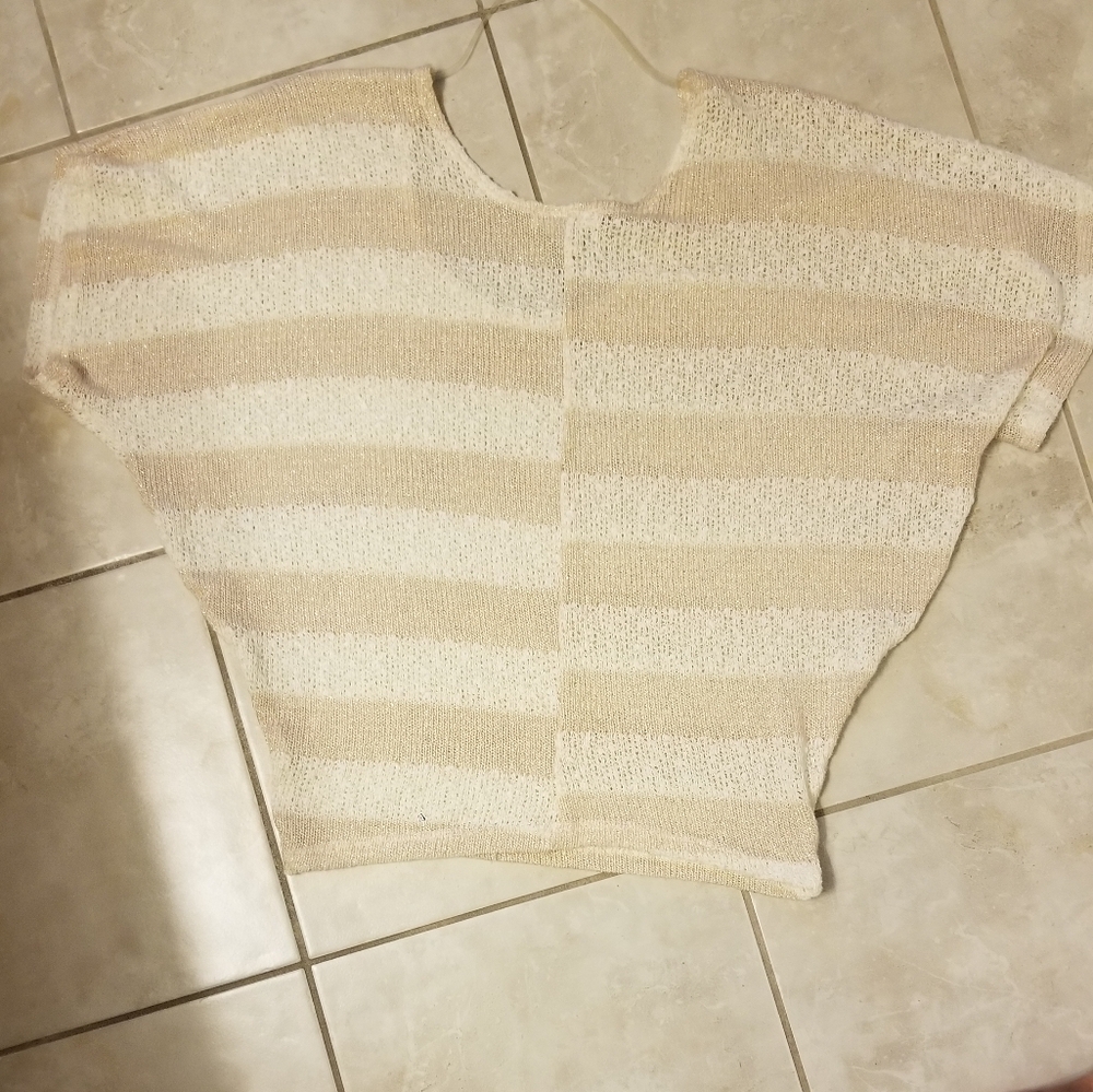 Beautiful stripe sparkly knit sweater size S - Picture 5 of 6
